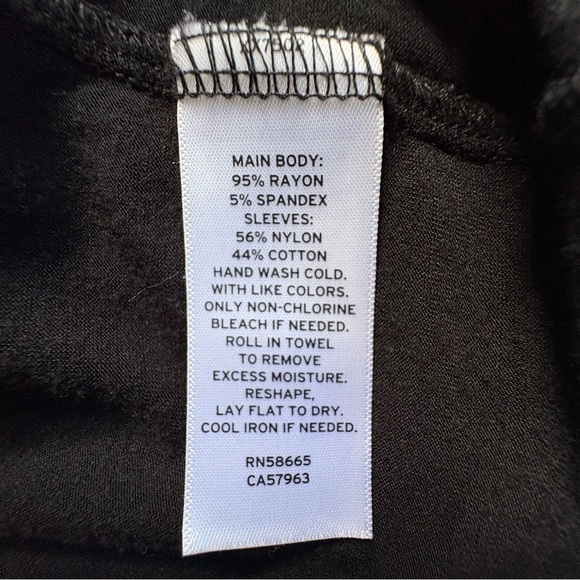 4/25$ 14th & Union Women’s Black Flutter Lace Sleeve Blouse Size Small - Picture 4 of 7